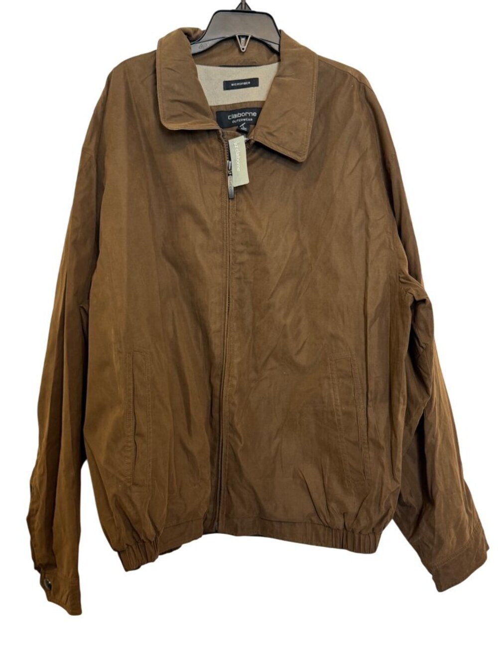 Liz Claiborne Brown Lightweight Jacket L Polyester & Cotton